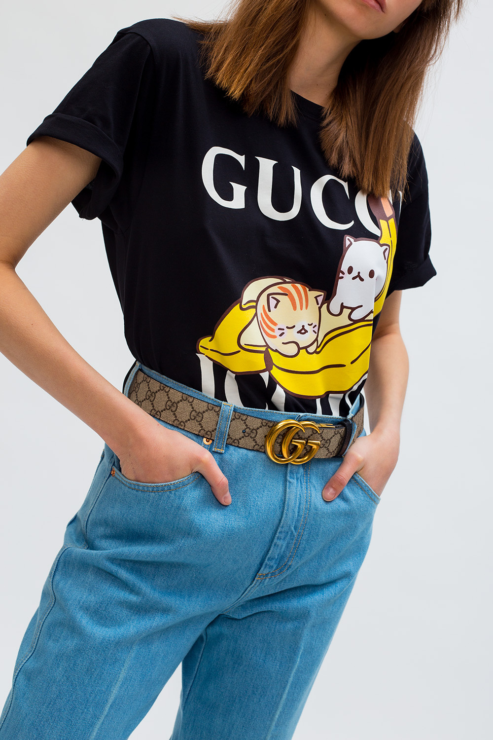 ベルト GUCCI BELT (65941692TIC 9769) GG Marmont reversible belt in black leather | GUCCI® US